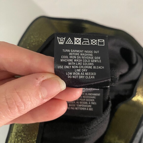 Anthropologie Essential Skinny Damask Print Ankle Pant - Black 4 - Picture 7 of 7